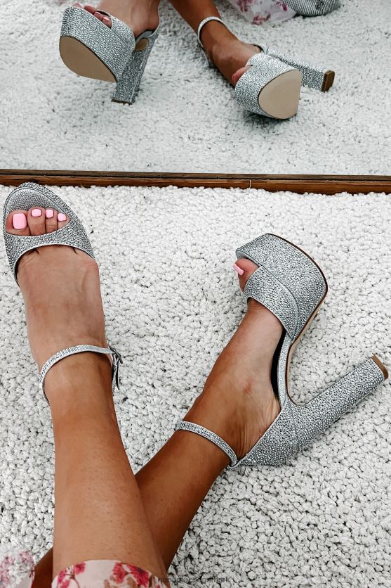 faize billini rhinestone platform hæle NanaMacs XJPBDL3934 sølv