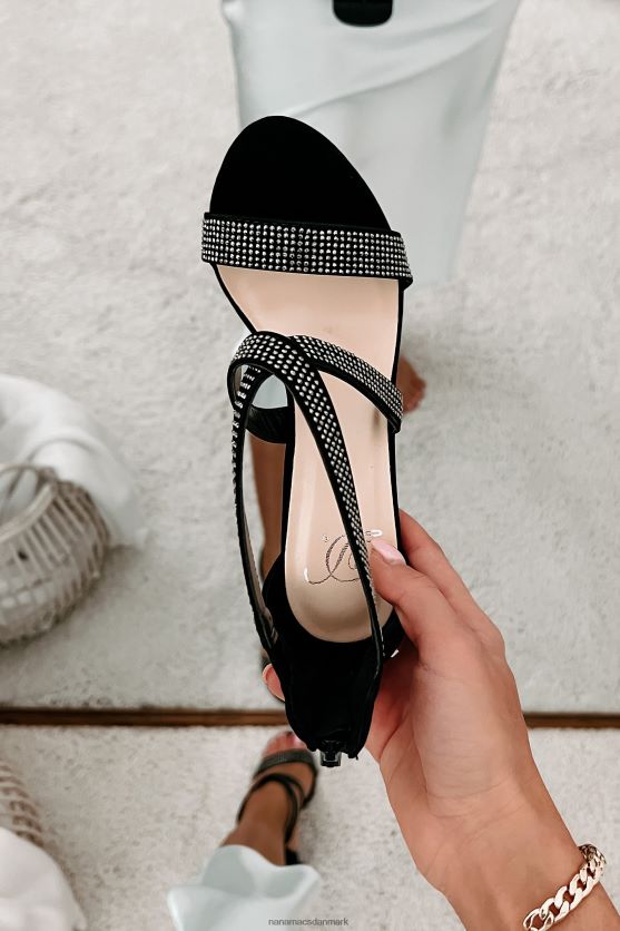 fremtidige stjerne rhinestone hæle NanaMacs XJPBDL3962 sort