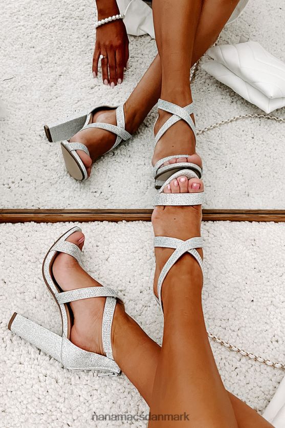 fremtidige stjerne rhinestone hæle NanaMacs XJPBDL3964 sølv shimmer