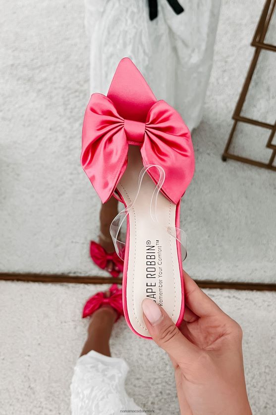 marceline bue foran åben tå hæle NanaMacs XJPBDL3982 lyserød