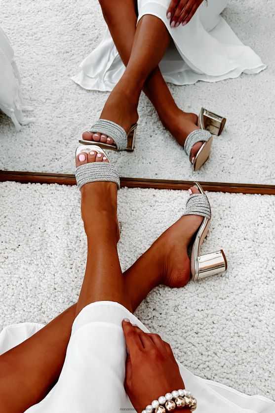 prangende følelser spejlet rhinestone rem hæle NanaMacs XJPBDL3989 champagne