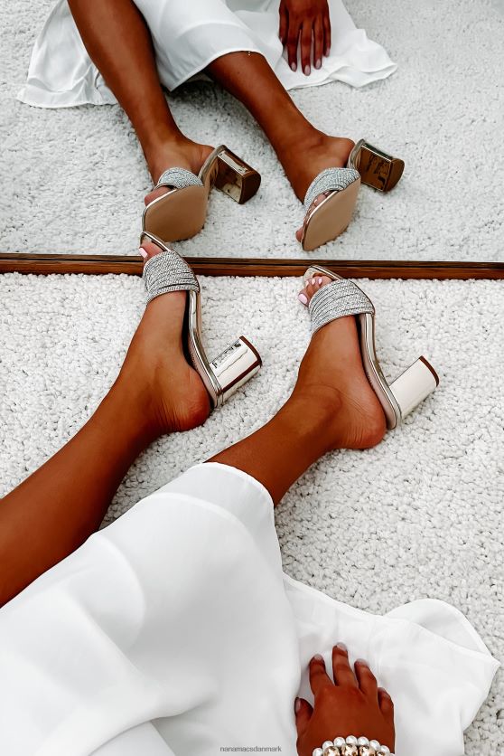 prangende følelser spejlet rhinestone rem hæle NanaMacs XJPBDL3989 champagne