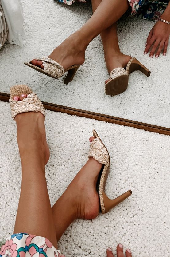 resort klar snoede vævede raffia hæle NanaMacs XJPBDL3963 naturlig raffia