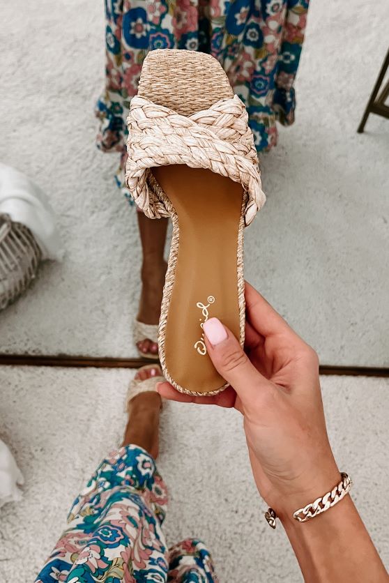 resort klar snoede vævede raffia hæle NanaMacs XJPBDL3963 naturlig raffia