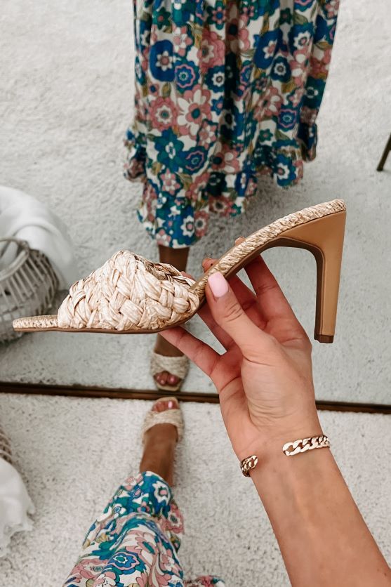 resort klar snoede vævede raffia hæle NanaMacs XJPBDL3963 naturlig raffia