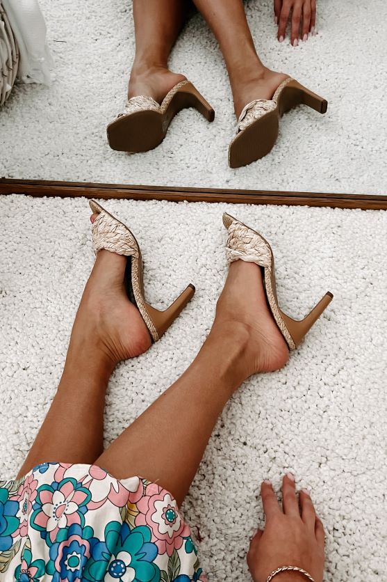 resort klar snoede vævede raffia hæle NanaMacs XJPBDL3963 naturlig raffia