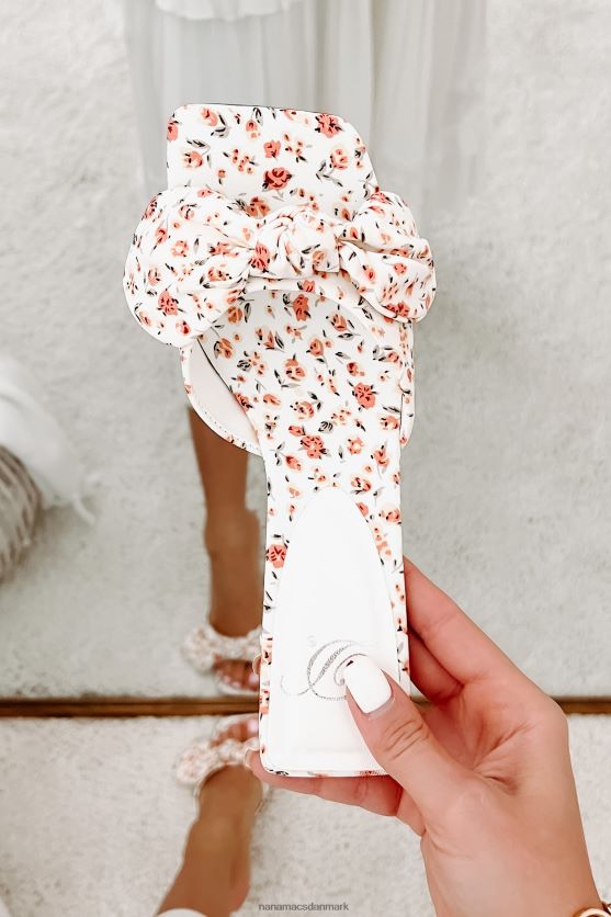 smuk i prag knudede blomstrede hæle NanaMacs XJPBDL3960 hvid multi