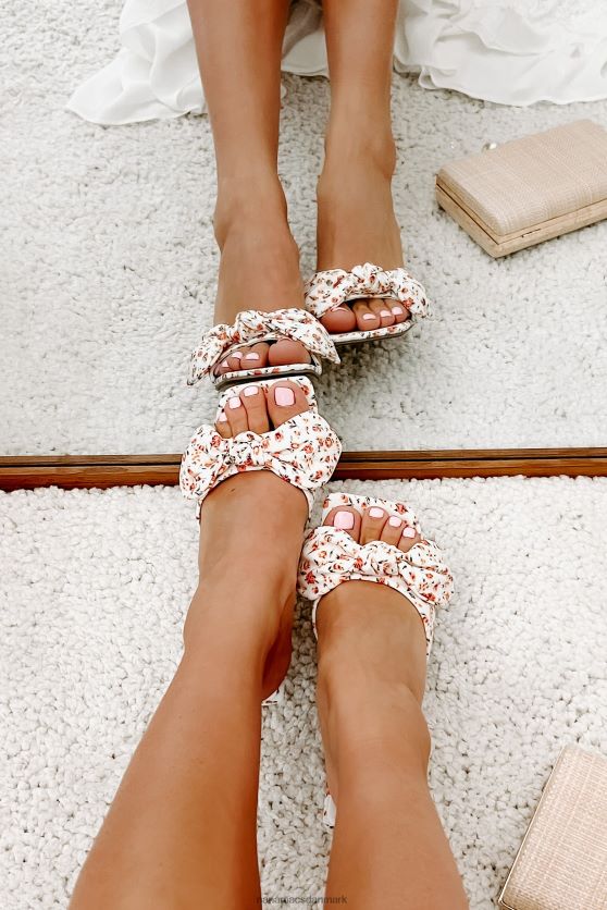 smuk i prag knudede blomstrede hæle NanaMacs XJPBDL3960 hvid multi