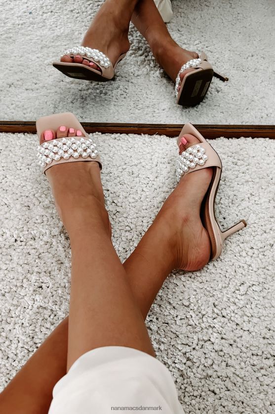 sofistikerede tage firkantet tå perlebånd hæle NanaMacs XJPBDL3937 nøgen