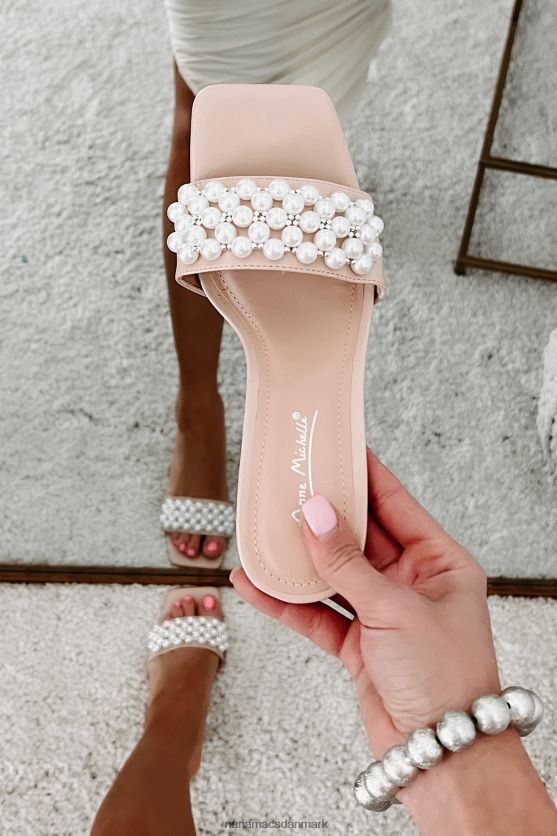 sofistikerede tage firkantet tå perlebånd hæle NanaMacs XJPBDL3937 nøgen