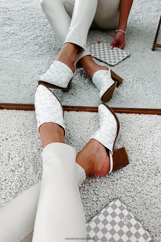 stående fra hinanden ternet muldyr NanaMacs XJPBDL3975 hvid