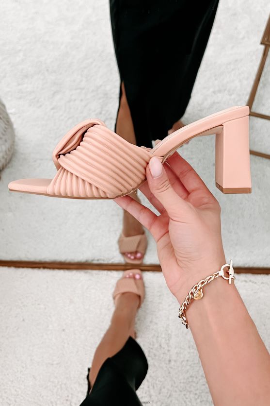 walk the talk plisseret rem sandal med hæl NanaMacs XJPBDL3949 rødme