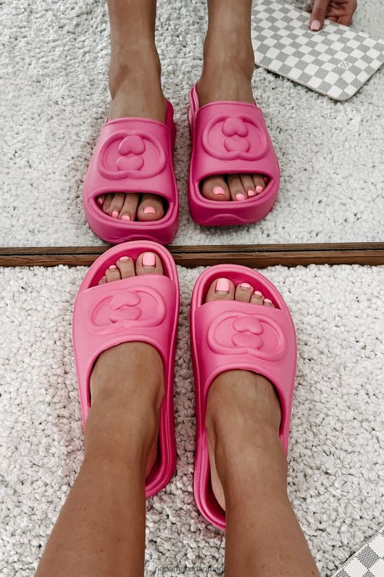 altid chill pvc platform slide sandaler NanaMacs XJPBDL4033 Hot pink