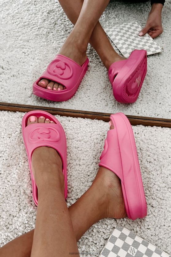 altid chill pvc platform slide sandaler NanaMacs XJPBDL4033 Hot pink