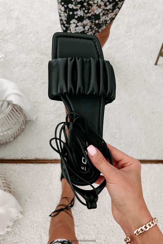 brenda rynket ankel wrap sandaler NanaMacs XJPBDL4030 sort