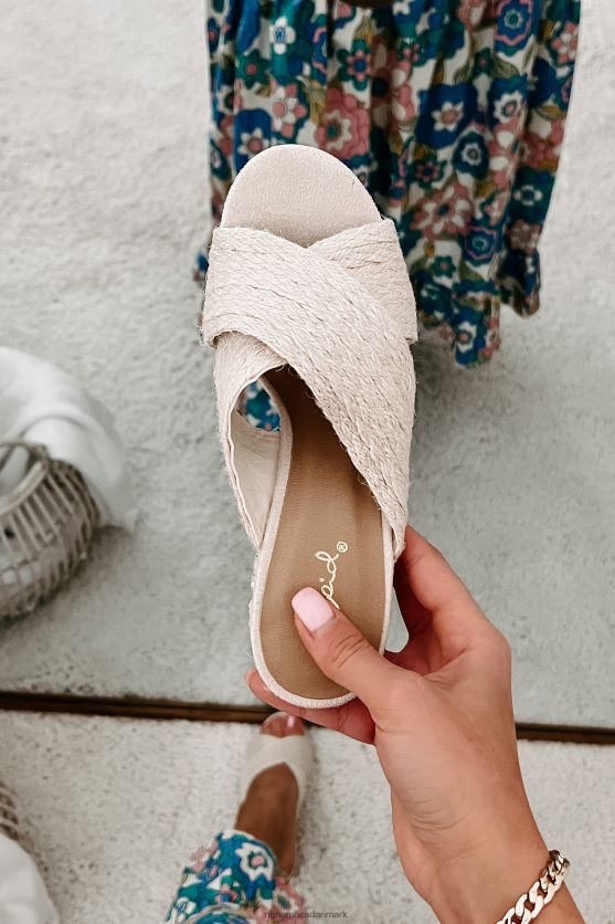 charleston smarte vævede sandaler med hæl NanaMacs XJPBDL3987 beige jute