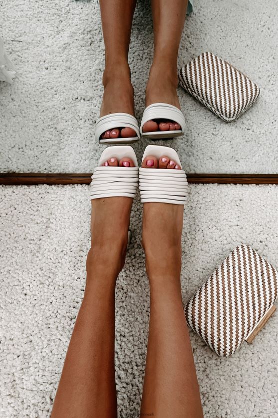 leverer perfektion sandaler med stropper og hæle NanaMacs XJPBDL3988 off white