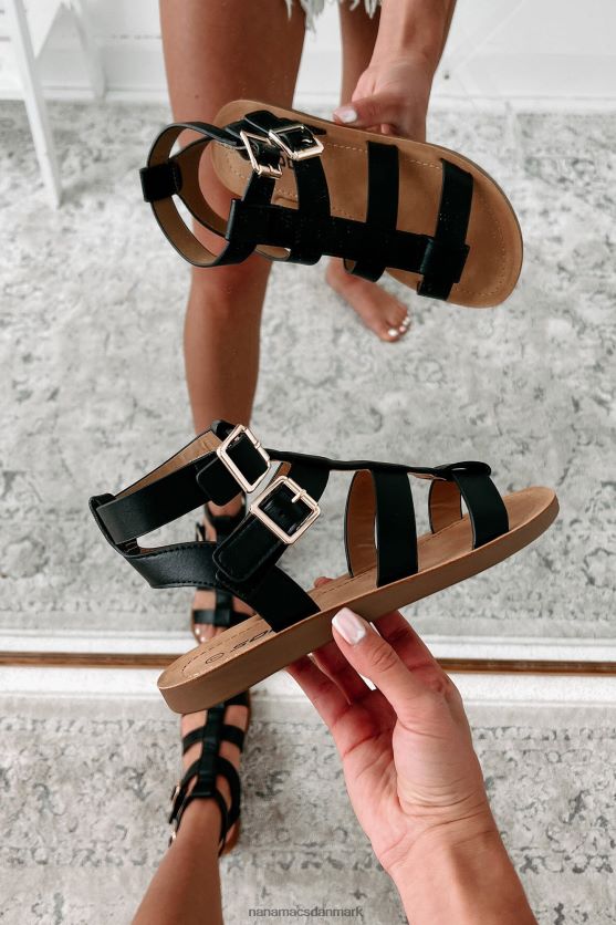 når du er i rom gladiatorsandaler NanaMacs XJPBDL4007 sort
