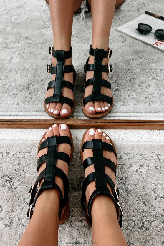 når du er i rom gladiatorsandaler NanaMacs XJPBDL4007 sort