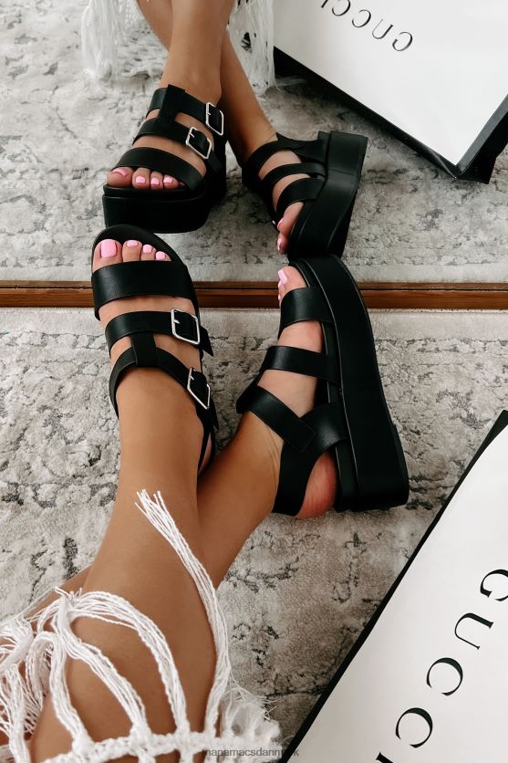 platformssandaler, der driver væk NanaMacs XJPBDL4016 sort