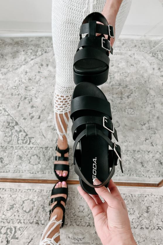 platformssandaler, der driver væk NanaMacs XJPBDL4016 sort