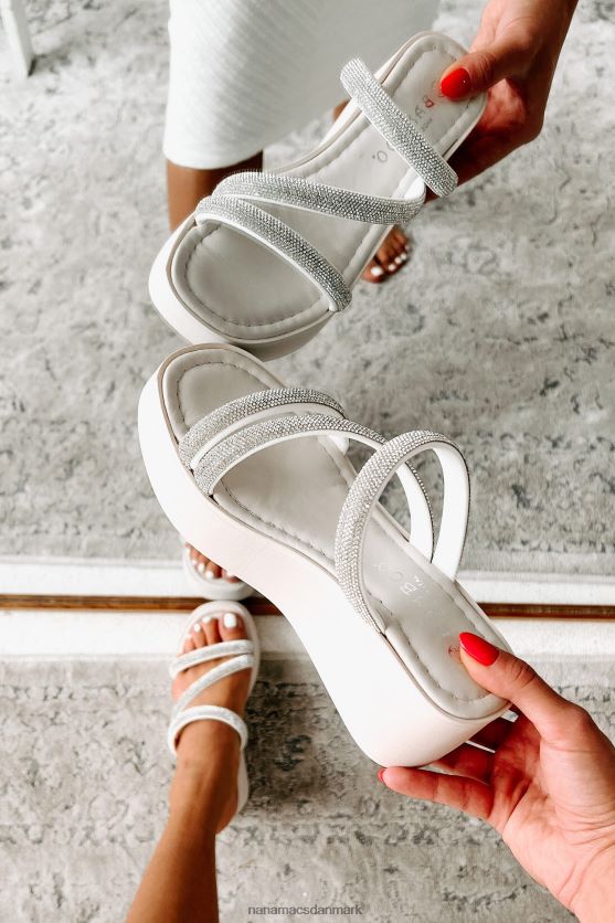 rosana rhinestone platform sandaler NanaMacs XJPBDL4001 sølv multi
