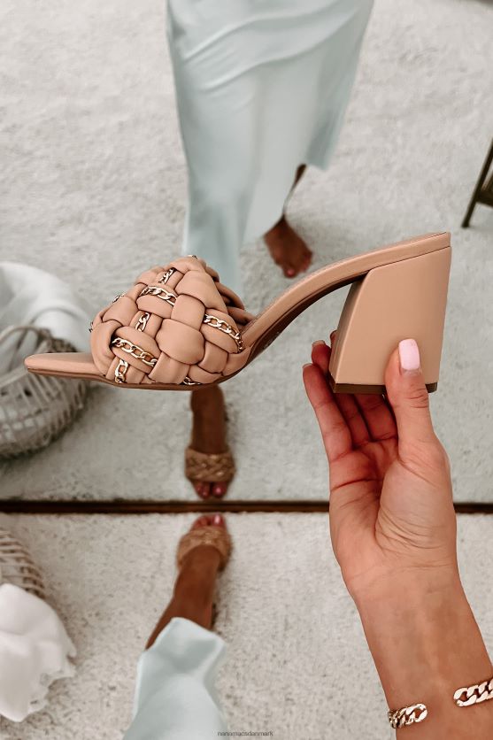 vævet skønhed vævet sandal med kæderem NanaMacs XJPBDL4036 rødme