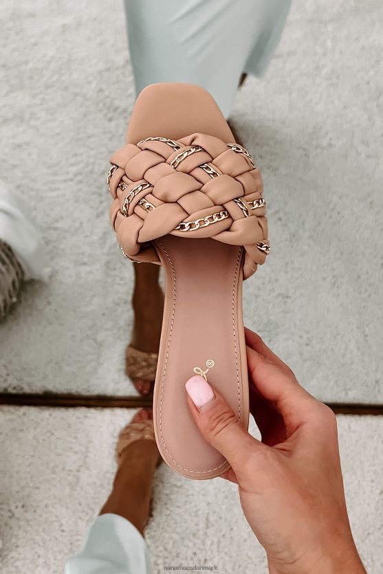 vævet skønhed vævet sandal med kæderem NanaMacs XJPBDL4036 rødme