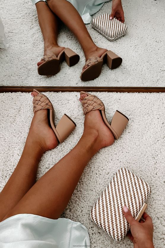 vævet skønhed vævet sandal med kæderem NanaMacs XJPBDL4036 rødme