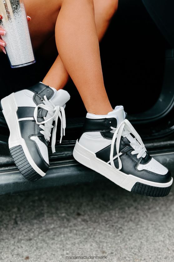 matina high top sneakers NanaMacs XJPBDL4044 sort hvid