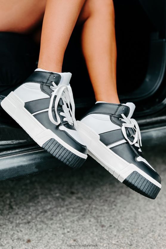 matina high top sneakers NanaMacs XJPBDL4044 sort hvid