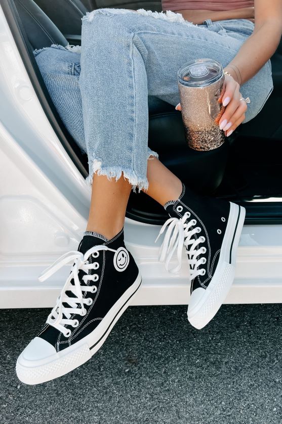 se selv high-top canvas sneakers NanaMacs XJPBDL4050 sort