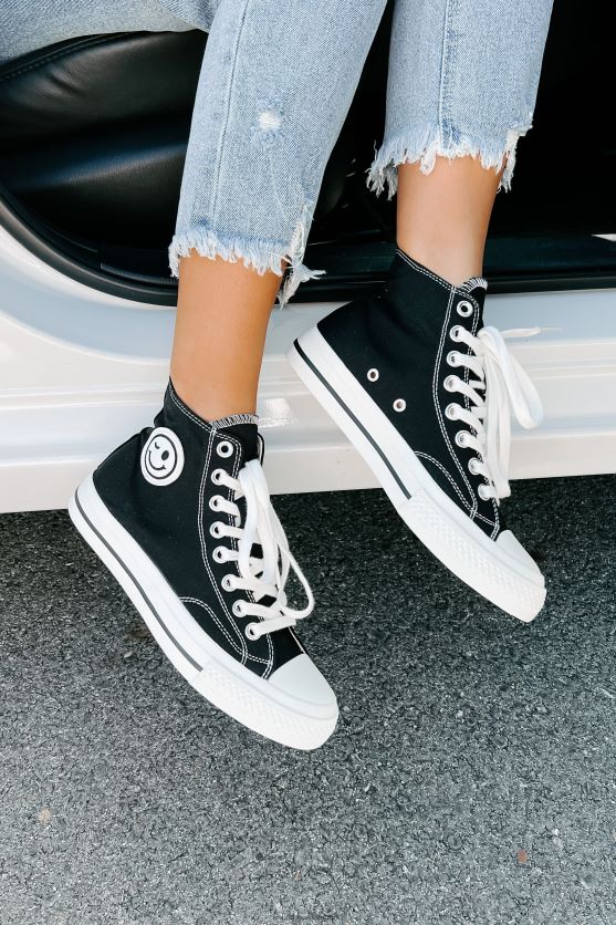 se selv high-top canvas sneakers NanaMacs XJPBDL4050 sort