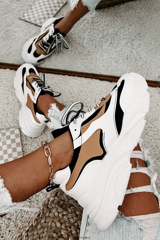 trend tracker chunky dad sneakers NanaMacs XJPBDL4051 sort/hvid/tan