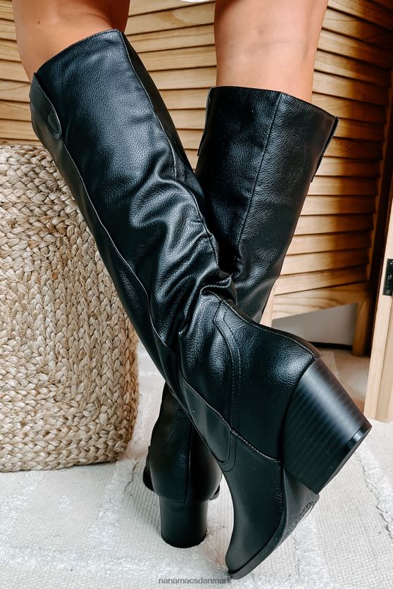 ashby knæhøje westernstøvler NanaMacs XJPBDL3871 sort