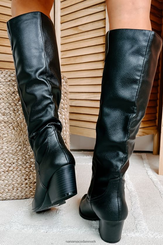 ashby knæhøje westernstøvler NanaMacs XJPBDL3871 sort