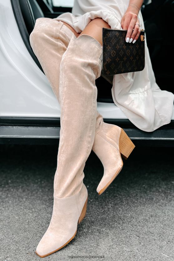 calahari imiteret ruskind over knæet billini støvler NanaMacs XJPBDL3865 sahara ruskind