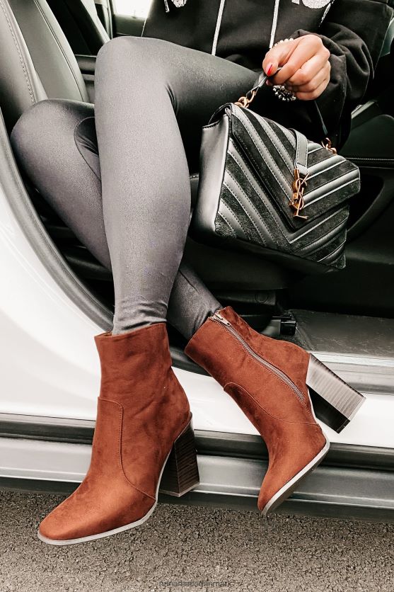 ekstra bossy støvletter i imiteret ruskind NanaMacs XJPBDL3921 Brun