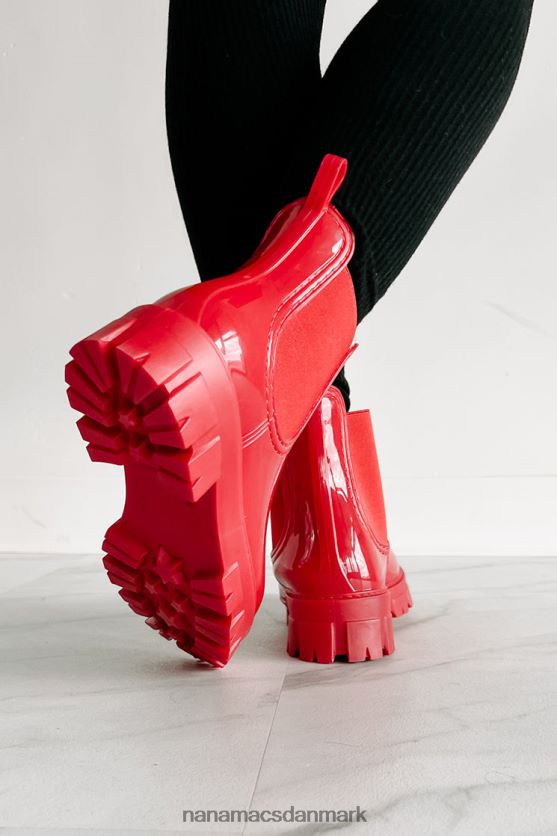 hot tamale patent læder lug sål chelsea støvler NanaMacs XJPBDL3895 rød