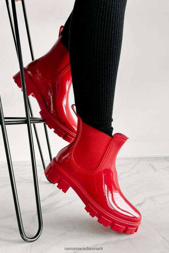 hot tamale patent læder lug sål chelsea støvler NanaMacs XJPBDL3895 rød
