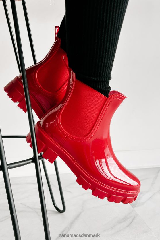 hot tamale patent læder lug sål chelsea støvler NanaMacs XJPBDL3895 rød