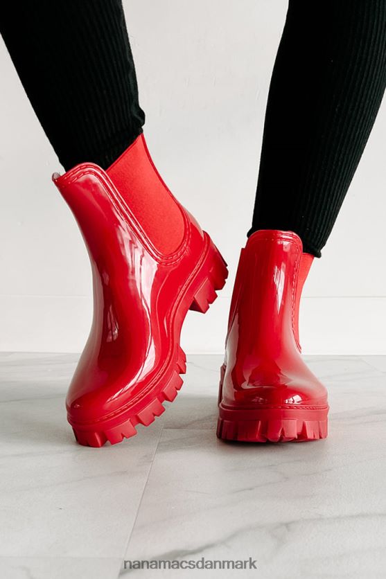 hot tamale patent læder lug sål chelsea støvler NanaMacs XJPBDL3895 rød