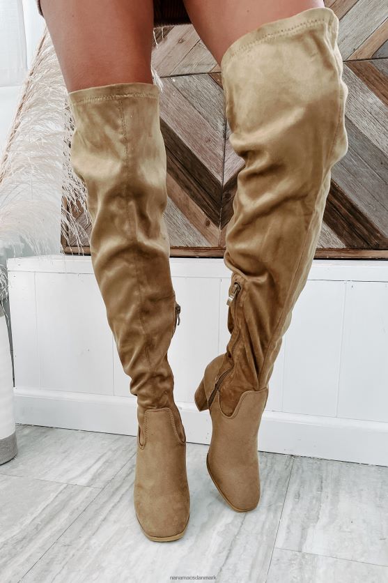 hvirvelvind af problemer sløve knæhøje støvler NanaMacs XJPBDL3882 taupe ruskind