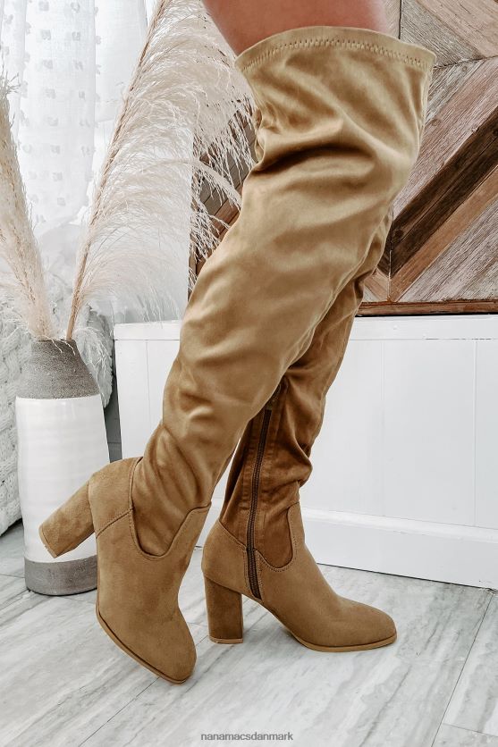 hvirvelvind af problemer sløve knæhøje støvler NanaMacs XJPBDL3882 taupe ruskind