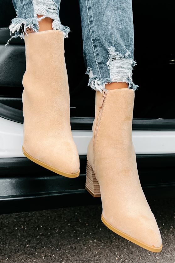 kellan imiteret ruskind støvletter med spids tå NanaMacs XJPBDL3912 taupe