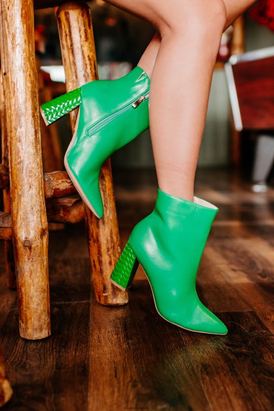 kys mig, jeg er stilfulde støvletter med chevronhælede NanaMacs XJPBDL3891 grøn