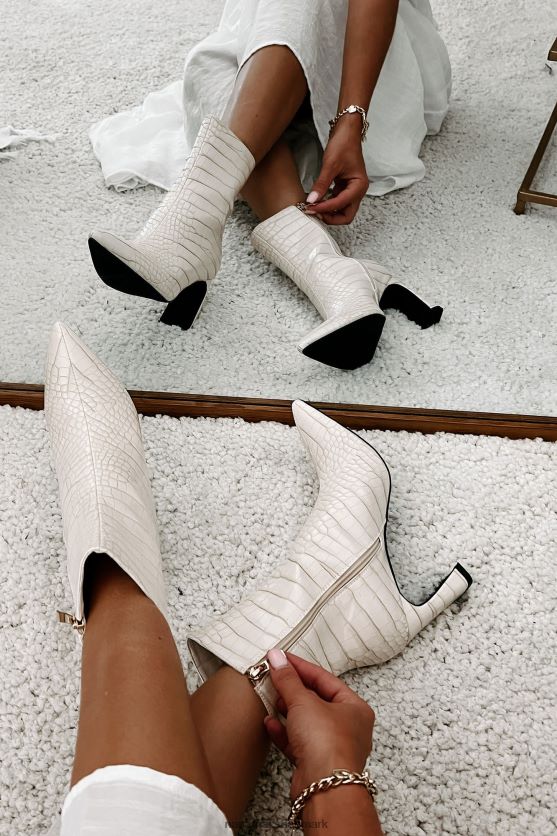 layori imiterede krokodillestøvler NanaMacs XJPBDL3864 elfenben krokodille