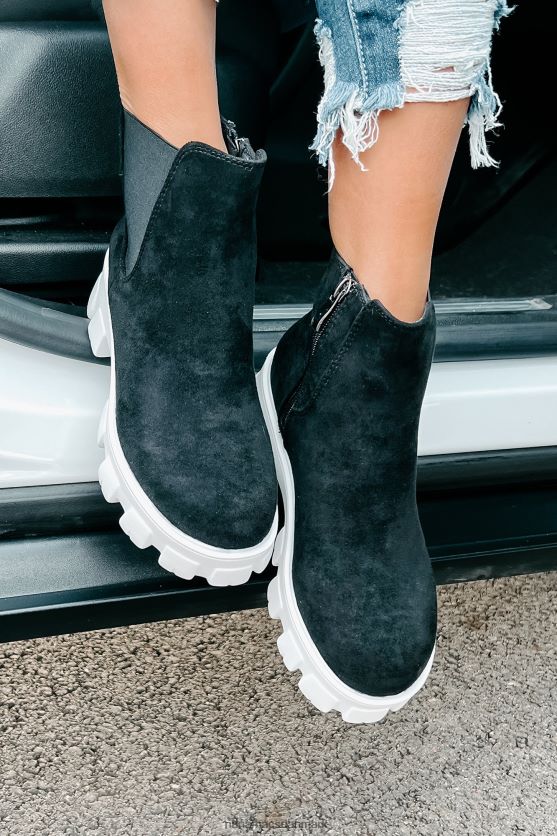 new paths chunky suede støvletter i imiteret ruskind NanaMacs XJPBDL3919 sort