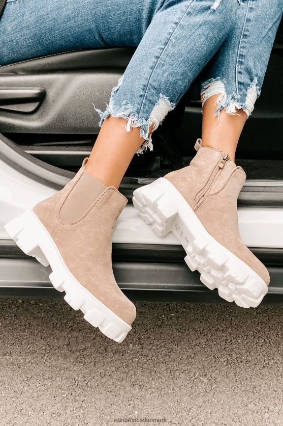 new paths chunky suede støvletter i imiteret ruskind NanaMacs XJPBDL3922 taupe