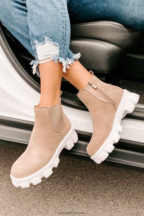 new paths chunky suede støvletter i imiteret ruskind NanaMacs XJPBDL3922 taupe